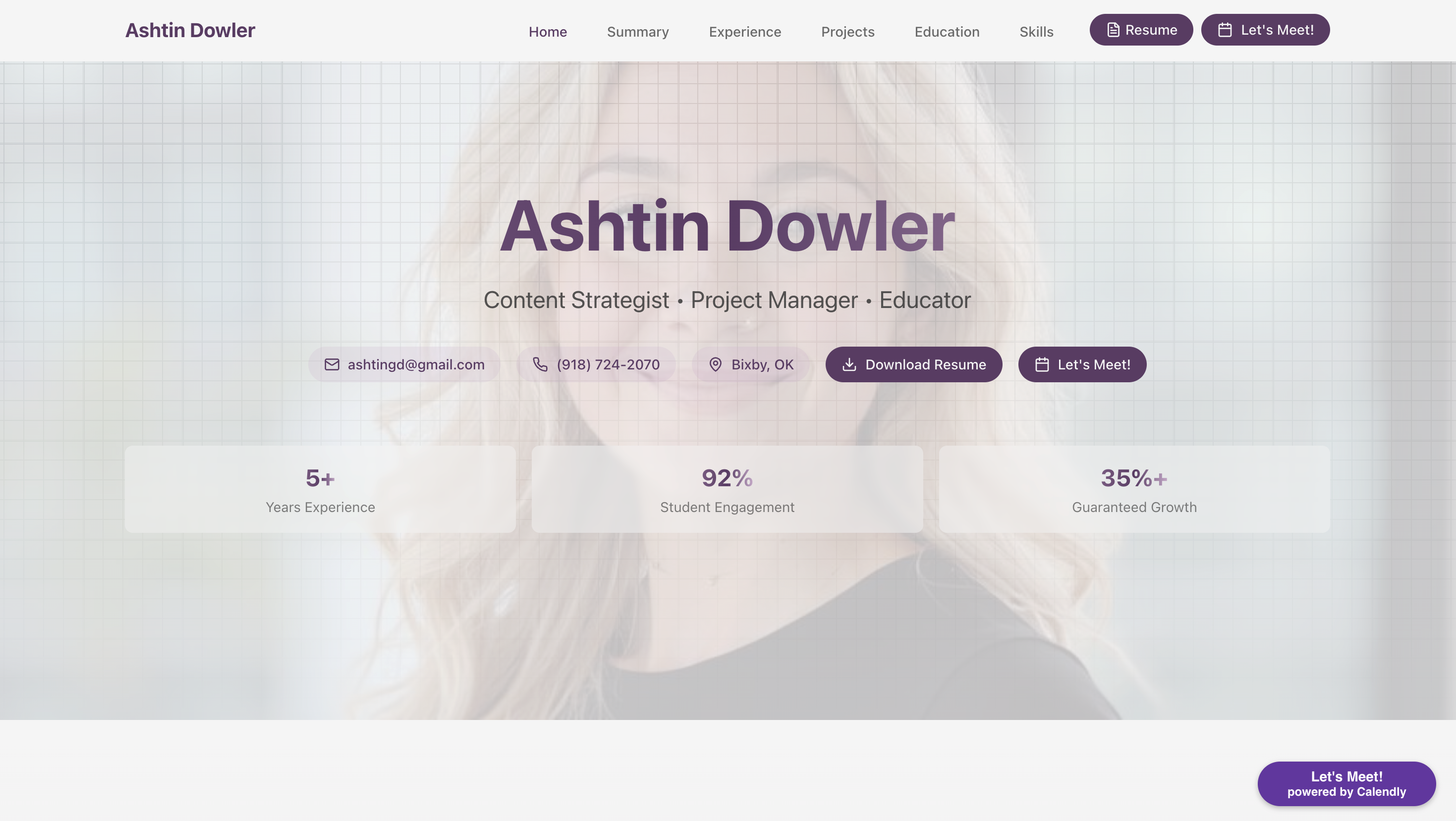 Ashtin Dowler Resume Website